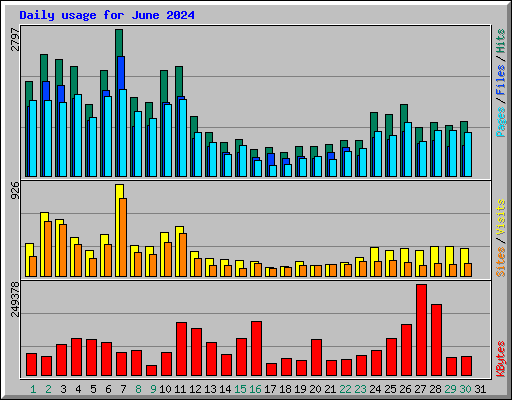 Daily usage for June 2024