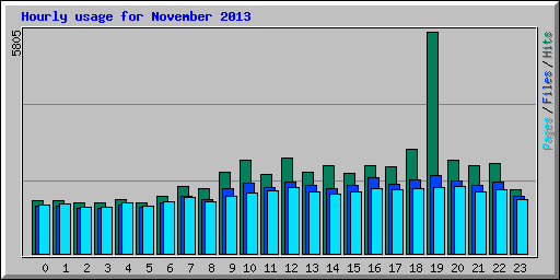 Hourly usage for November 2013